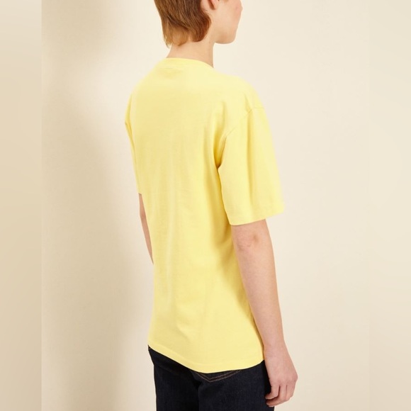 Sportmax Max Mara Label-cut Yellow Cotton Basic T-Shirt Size:Small Spring/Summer - Picture 4 of 11